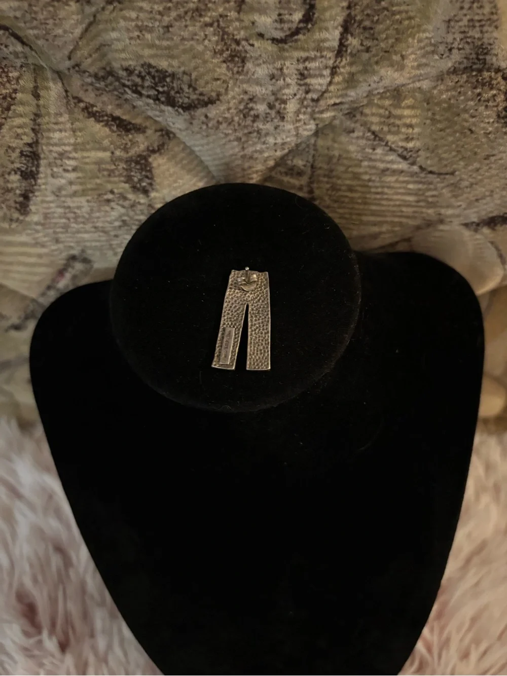 925 Sterling Silver Vintage Artisan-Made Pants Brooch